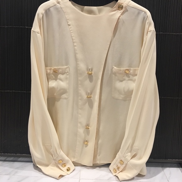 Vintage Chanel Silk Blouse | Poshmark